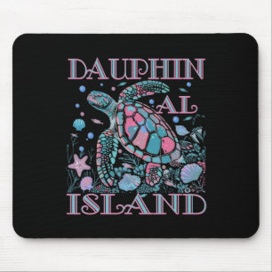 Tapis De Souris Île Dauphin Al Amoureux de Tortues Plage Colorée S