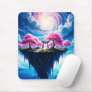 Tapis De Souris Île flottante Art Sakura