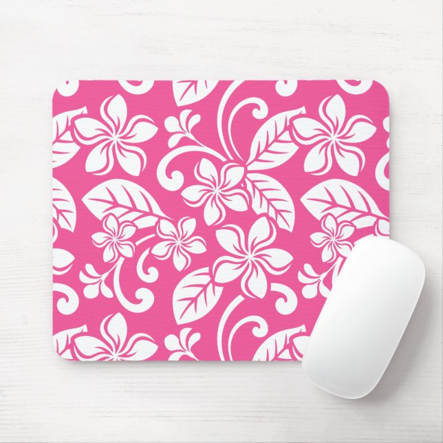 TAPIS DE SOURIS ÎLE PLUMERIA (ROSE DE WATERMELON) (Avec souris)