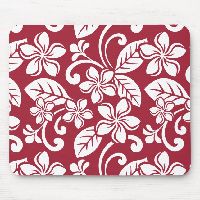 Tapis De Souris ÎLE PLUMERIA (ROUGE CARDINAL) Mousepad (Devant)
