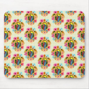 Tapis De Souris Île Tropical Tortues de mer Floral