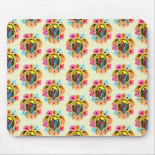 Tapis De Souris Île Tropical Tortues de mer Floral