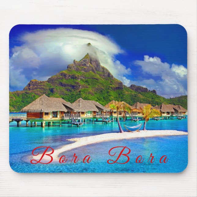 Tapis De Souris Île tropicale de Bora Bora (Devant)