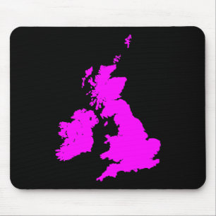 Tapis De Souris Îles britanniques - Magenta en noir