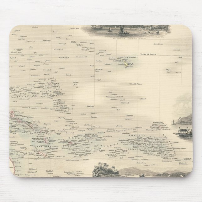 Tapis De Souris Îles de Polynésie | dans l'océan pacifique (Devant)