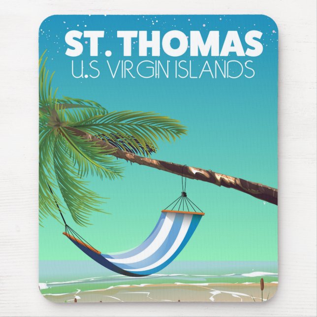 Tapis De Souris Îles Vierges américaines St Thomas. (Devant)