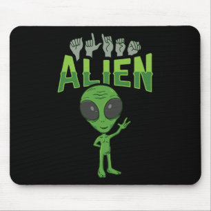 Tapis De Souris ILL Alien ASL Gesture mains sourdes Perte d'auditi