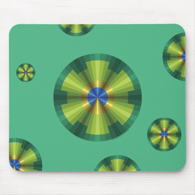 Tapis De Souris Illusion de paon Mousepad (Devant)