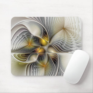 Tapis De Souris Illusion d'optique abstraite fractale 3D avec prof