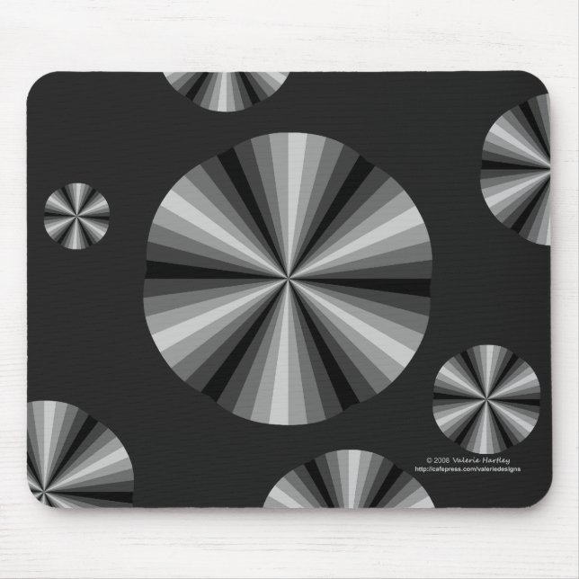 Tapis De Souris Illusion optique Black Mousepad (Devant)