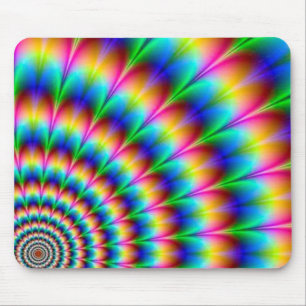 Tapis De Souris Illusion optique en spirale d'arc-en-ciel