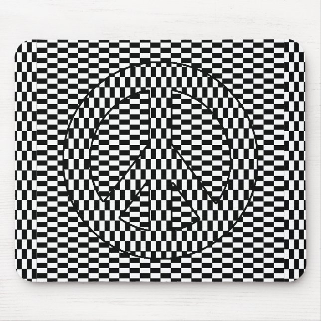Tapis De Souris Illusion optique Paix (Devant)