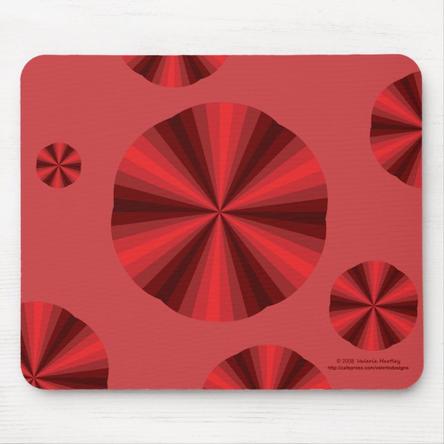 Tapis De Souris Illusion optique rouge Mousepad (Devant)