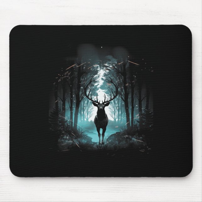 Tapis De Souris Illustration 2 d'animal de faune sauvage de cerf d (Devant)