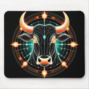 Tapis De Souris Illustration abstraite du Taureau lumineux