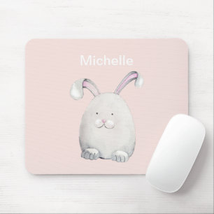 Tapis De Souris Illustration aquarelle du lapin de Pâques