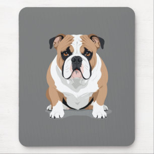 Tapis De Souris Illustration d'art vectoriel en anglais Bulldog