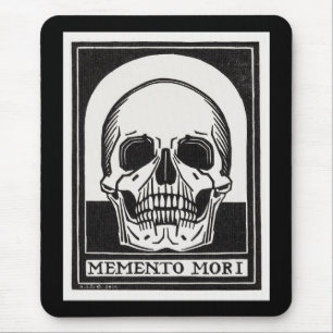 Tapis De Souris Illustration d'art vintage Memento Mori crâne