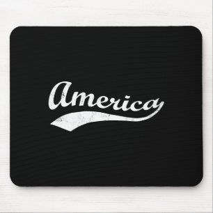Tapis De Souris Illustration de baseball américain sporty noir et