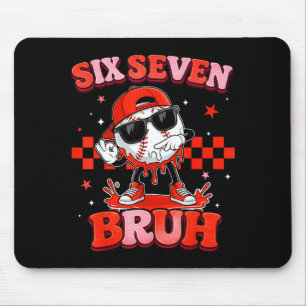 Tapis De Souris Illustration de baseball pour la Saint-Valentin Si