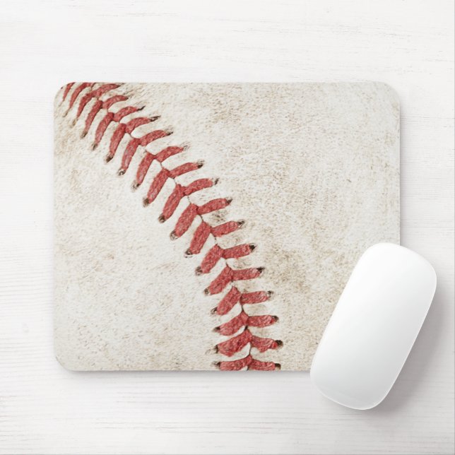 Tapis De Souris Illustration de baseball rustique cool pour lui (Avec souris)