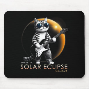 Tapis De Souris Illustration de chat jouant de la guitare sous une
