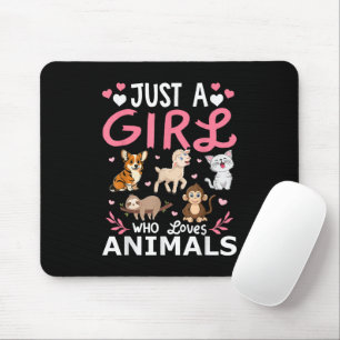 Tapis De Souris Illustration de chat minimaliste mignonne pour ama
