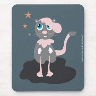 Tapis De Souris Illustration de chat pour enfants Chaton de dessin