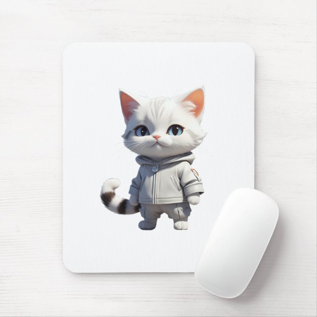 Tapis De Souris Illustration de chats cool et adorables (Avec souris)