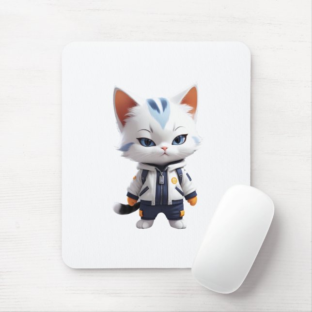 Tapis De Souris Illustration de chats cool et adorables (Avec souris)
