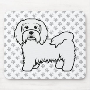 Tapis De Souris Illustration de chien de dessin animé mignon Havan