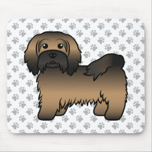 Tapis De Souris Illustration de chien de dessin animé mignon Havan