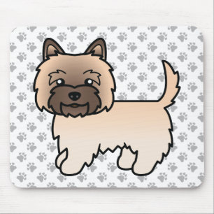Tapis De Souris Illustration de chien Terrier Cairn roux & emprein