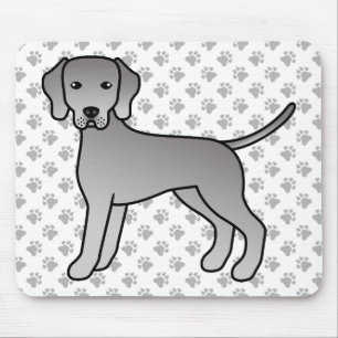 Tapis De Souris Illustration de dessin animé mignon de chien Weima