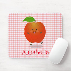 Tapis De Souris Illustration de dessin animé sur la pomme de danse