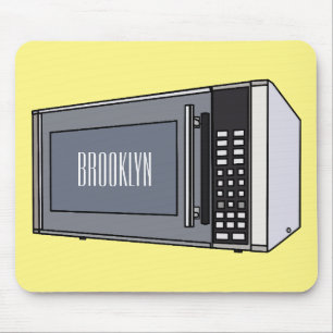 Tapis De Souris Illustration de dessin sur micro-ondes