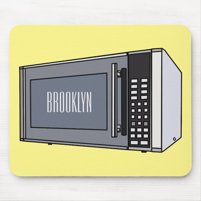 Tapis De Souris Illustration de dessin sur micro-ondes (Devant)