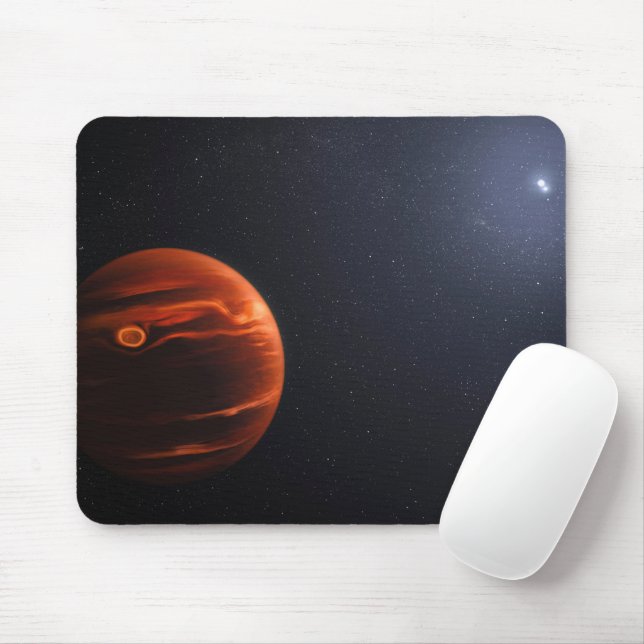 Tapis De Souris Illustration De Exoplanet Vhs 1256 B Et Ses Étoile (Avec souris)