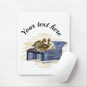Tapis De Souris Illustration de famille de canards vectoriels