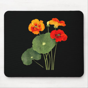 Tapis De Souris Illustration de fleur de capucine art de la nature