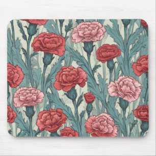Tapis De Souris Illustration de fleur de caronations roses