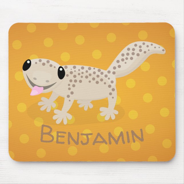 Tapis De Souris Illustration de gecko tan tan mignon (Devant)