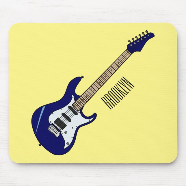Tapis De Souris Illustration de guitare électrique (Devant)
