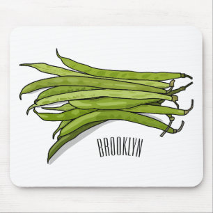 Tapis De Souris Illustration de haricots verts