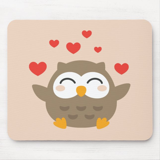 Tapis De Souris Illustration de I Owl You (Devant)