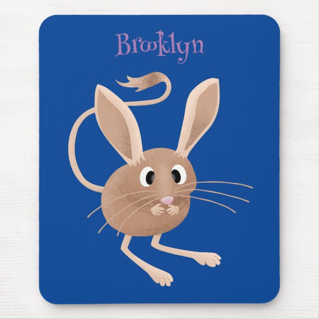 Tapis De Souris Illustration de jerboa aux longues oreilles (Devant)