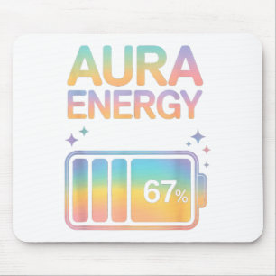 Tapis De Souris Illustration de la batterie à 67 % d'Aura Energy
