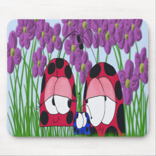 Tapis De Souris Illustration de la famille Ladybug mignonne