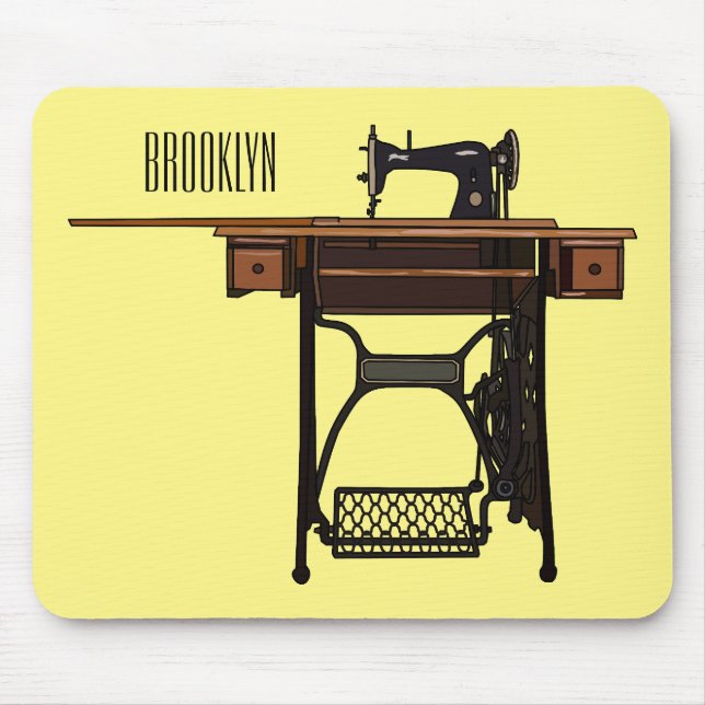 Tapis De Souris Illustration de la machine à coudre (Devant)