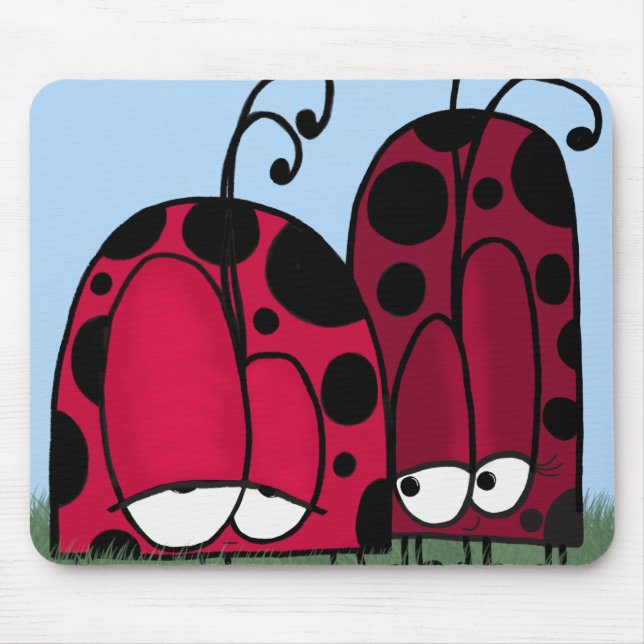 Tapis De Souris Illustration de Ladybug d'amour non demandé (Devant)